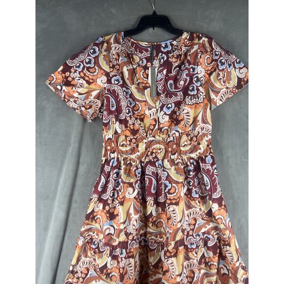 Anthropologie The Somerset Maxi Dress Size X- Large XL Geometric Print - Picture 4 of 12